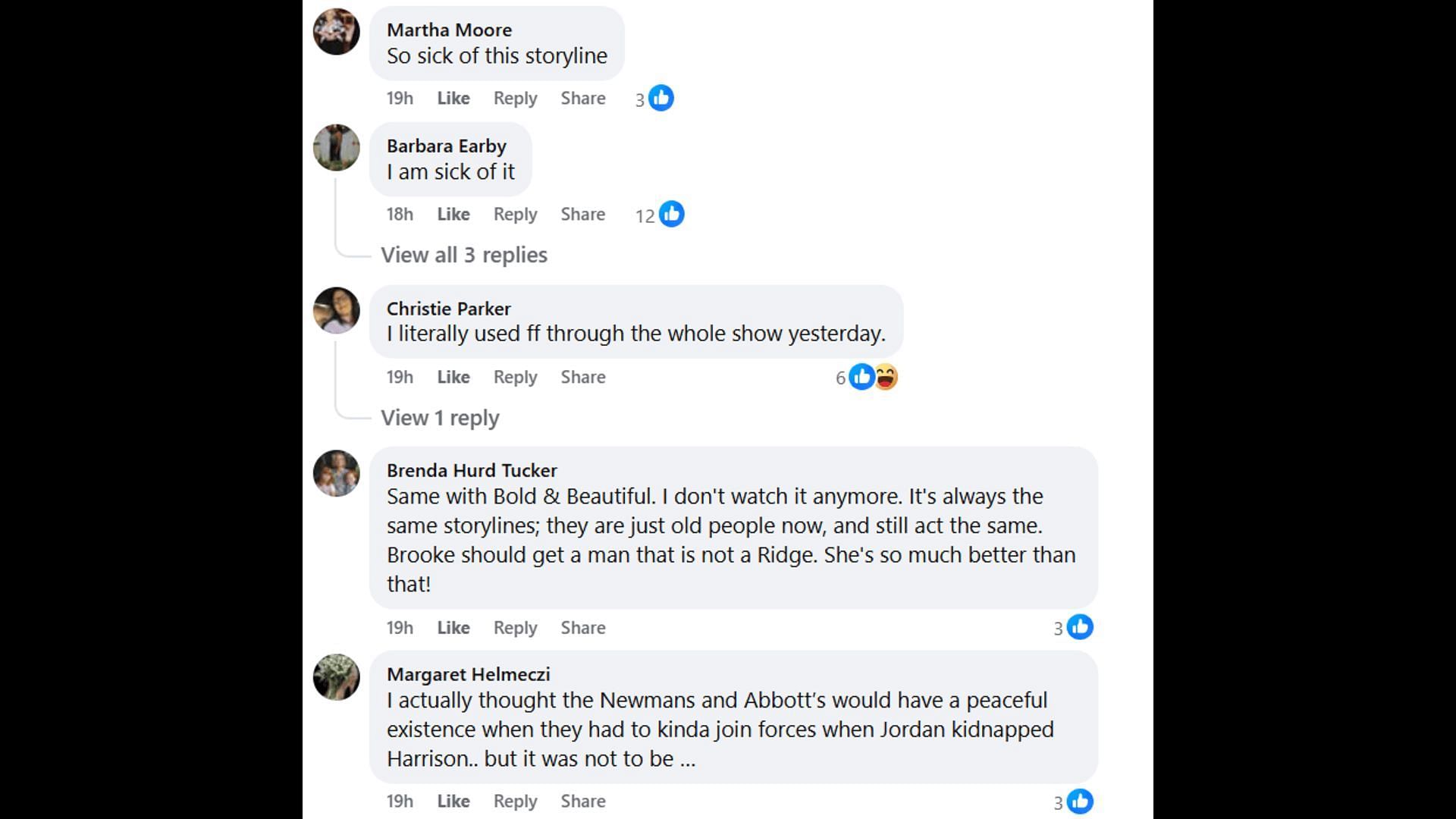More fan reactions sharing the same sentiments (Image via Facebook/The Young and the Restless)